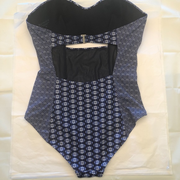 Athleta Tangier Cutout Swimsuit, M, Blue Tile - Picture 4 of 7